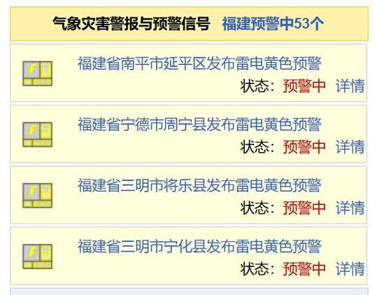 福建省安溪县发布雷电黄色预警_2