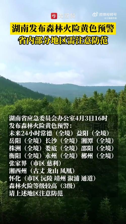湖南省石峰区发布森林火险黄色预警_2