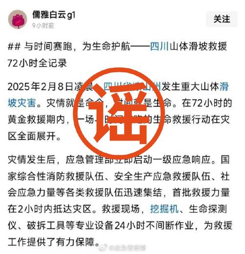 重庆辟谣:网传“奉节口前山体滑坡”系谣言