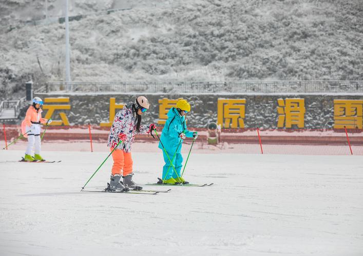 雅安一滑雪场“开板”迎客 “滚滚”也登场了