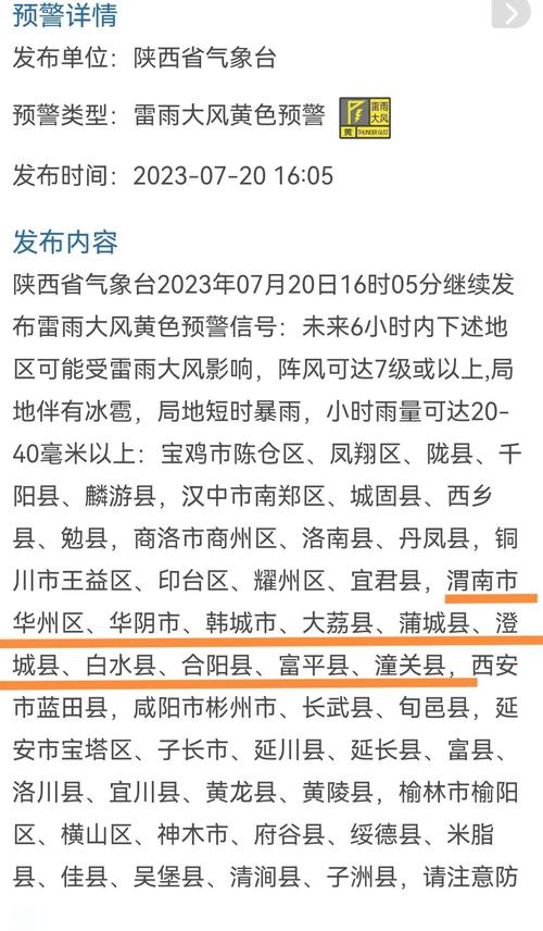 陕西省石泉县发布雷雨大风黄色预警_1