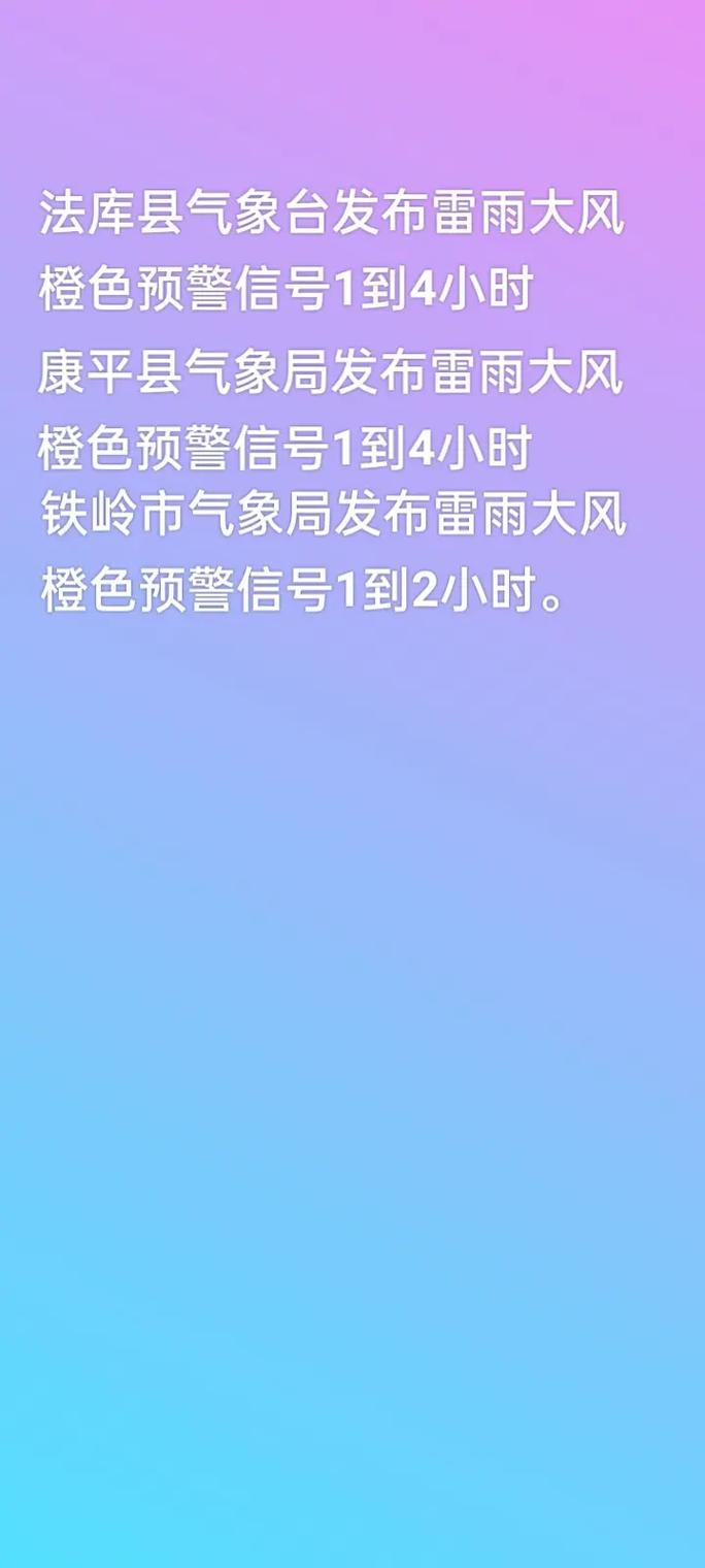 辽宁省沈阳市发布雷电黄色预警_2