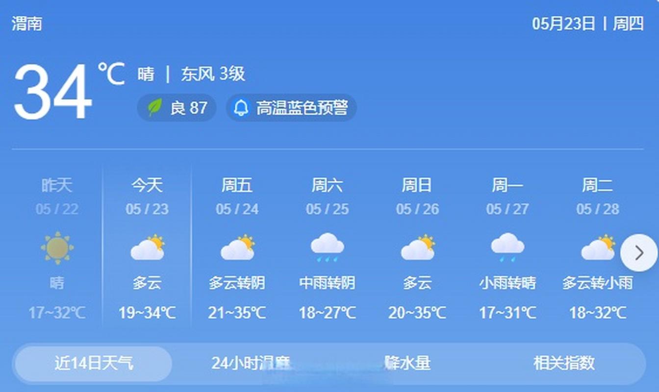 陕西省渭滨区发布高温黄色预警