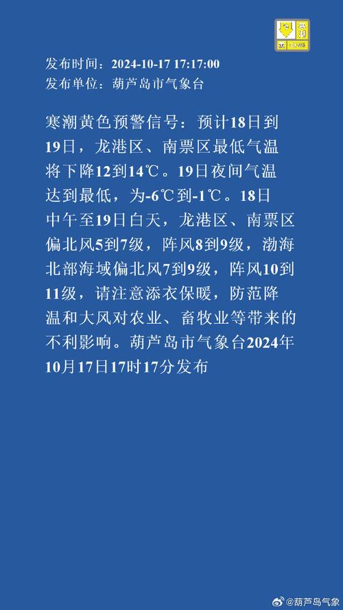 黑龙江省龙江县发布寒潮黄色预警