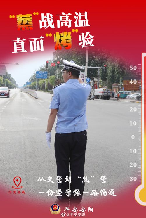 鏖战高温热浪 公安民警用汗水守护城市出行平安