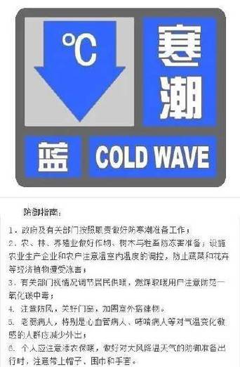 福建省三明市发布降温蓝色预警