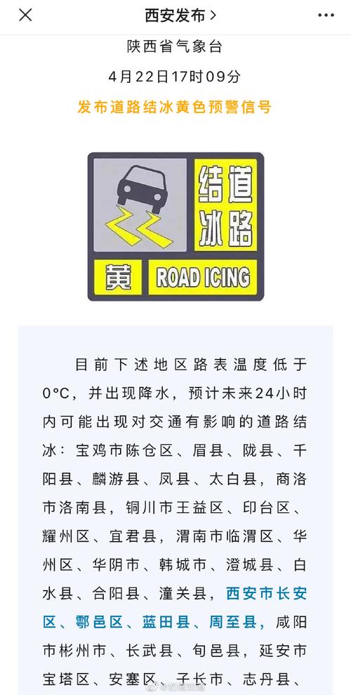 陕西省安康市发布道路结冰黄色预警_1