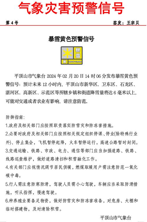 辽宁省旅顺口区发布大雪黄色预警