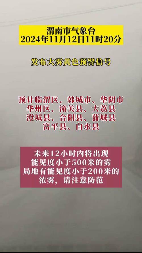 陕西省志丹县发布大雾黄色预警