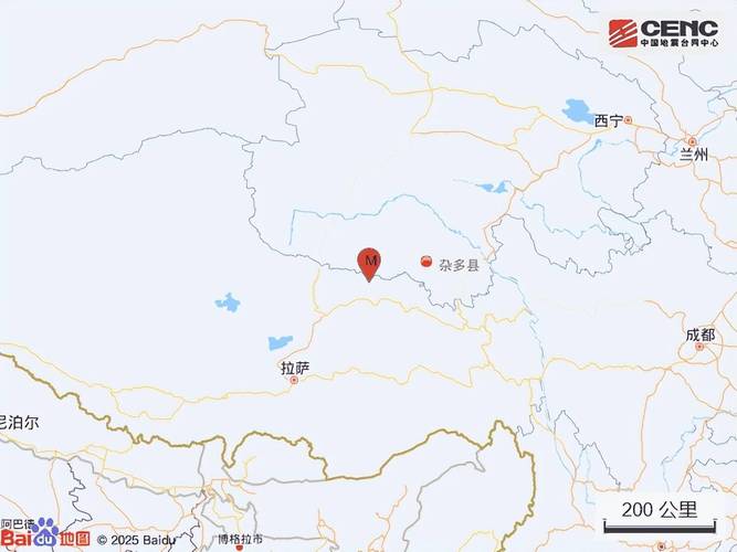 青海玉树杂多县发生3.6级地震